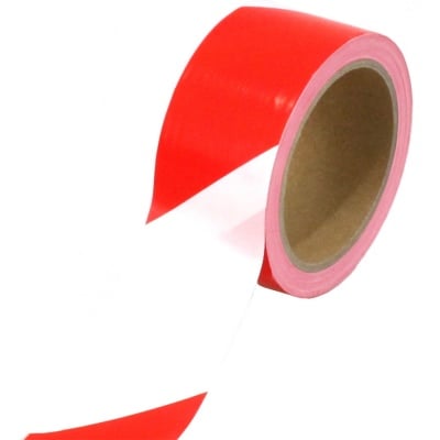 Сигнална маркираща лента червено - бяла 50 мм x 33 м RW 033