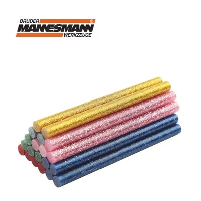 Резервни цветни силиконови пръчки с брокат MANNESMANN М-49312