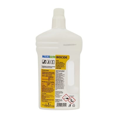 Почистващ и дезинфекциращ биоцид за хранително-вкусовата промишленост MAXXI PRO BIOCIDE - без хлор, 1л 