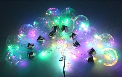 Коледни LED лампички Крушки за вътрешна употреба - разноцветни