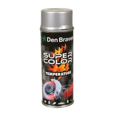 Спрей-боя температуроустойчива SUPER COLOR Den Braven 400 ml - сребриста