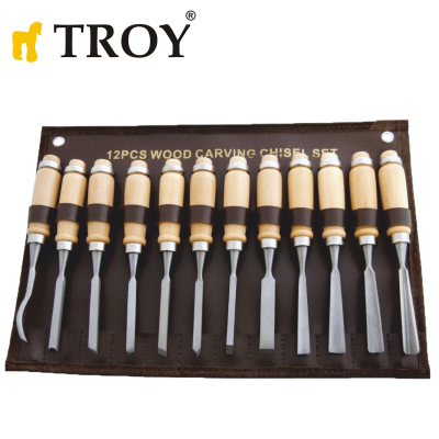 Комплект дърводелски длета - 12 броя Troy