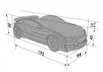 Светещо 3D легло - кола розово BMW Neo + матрак